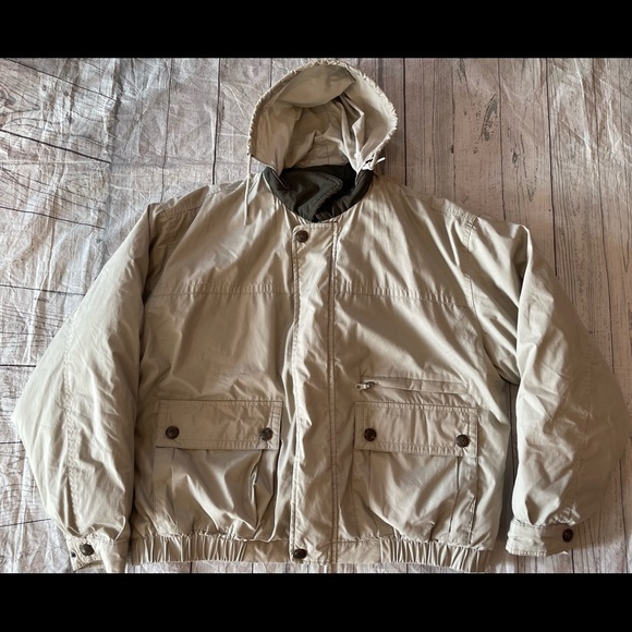 Woodsman All Terrain Work Vintage Jacket Removable Liner Mens Sz XL Tan As is - Picture 8 of 14